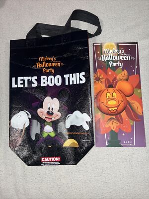 Walt Disney World Mickeys Not So Scary Halloween Party Map & Treat Bag - 2023
