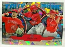 Jo Adell/Matt Thaiss/Marsh 2019 Bowman Chrome Talent Pipe ATOMIC Refractor /150