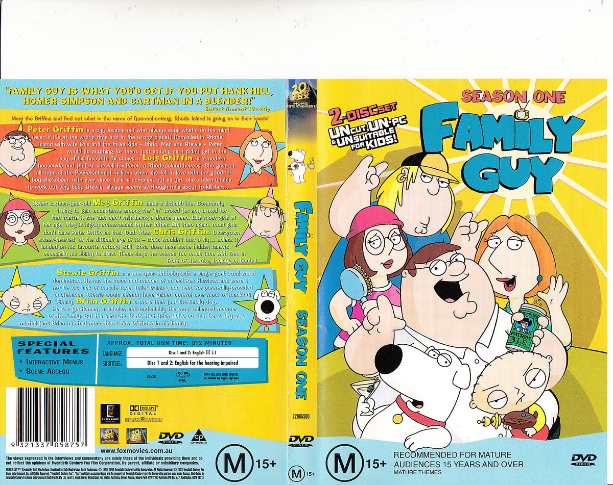 Family Guy-1999-TV Series USA-Season One-2 Disc Set-DVD | eBay