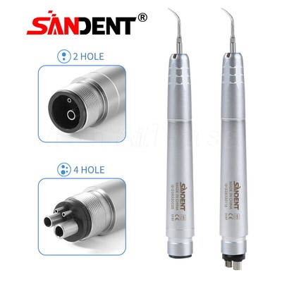 SANDENT Dental Ultrasonic Air Perio Scaler Handpiece Hygienist 2 / 4-Holes 3 Tip
