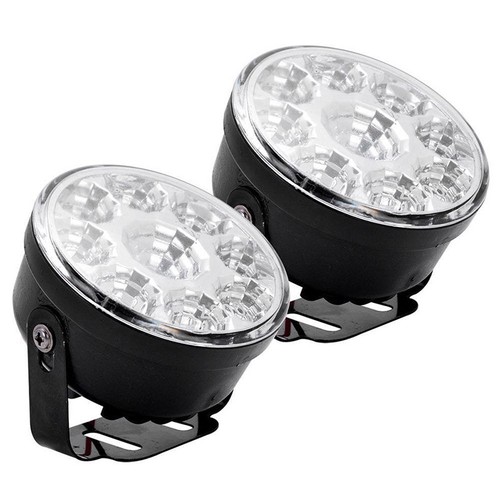 2X 9LED DRL Car Fog Lamp Round Driving Running Daytime Light Head Light WhitA*oa - Picture 6 of 8