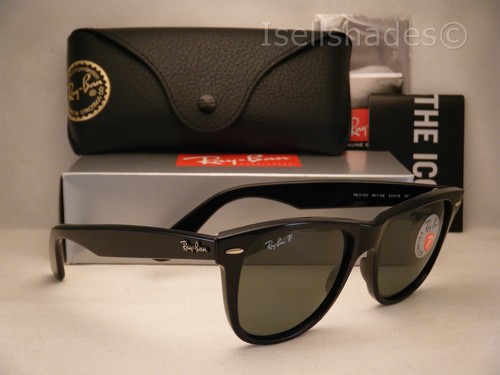 Ray BAN 2140 Wayfarer Nero W VERDE LENTE Polare (RB2140 901/58 54mm) | eBay