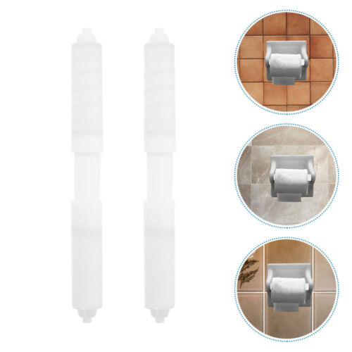 2 Pcs Spindel-Ersatzstange Klopapierhalterung Rollbox-Zubehör Toiletten Plugin - Afbeelding 1 van 12