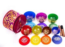Chakra Singing Bowl Set. Set of 7 Bowls- For Meditation, Healing and Decoration.