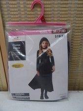 Coven Dress Halloween Costume Outfit Hooded Dress Belt Girls Sz M 7/8 NEW