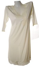 ES.Queen Women's sleep full slip lace made in France Ivory no.8 size L-39