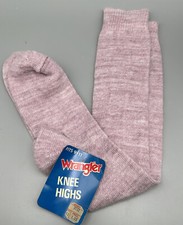 Nos Vintage 1970s WRANGLER USA Knee Socks Purple Deadstock School Uniform Sz9-11