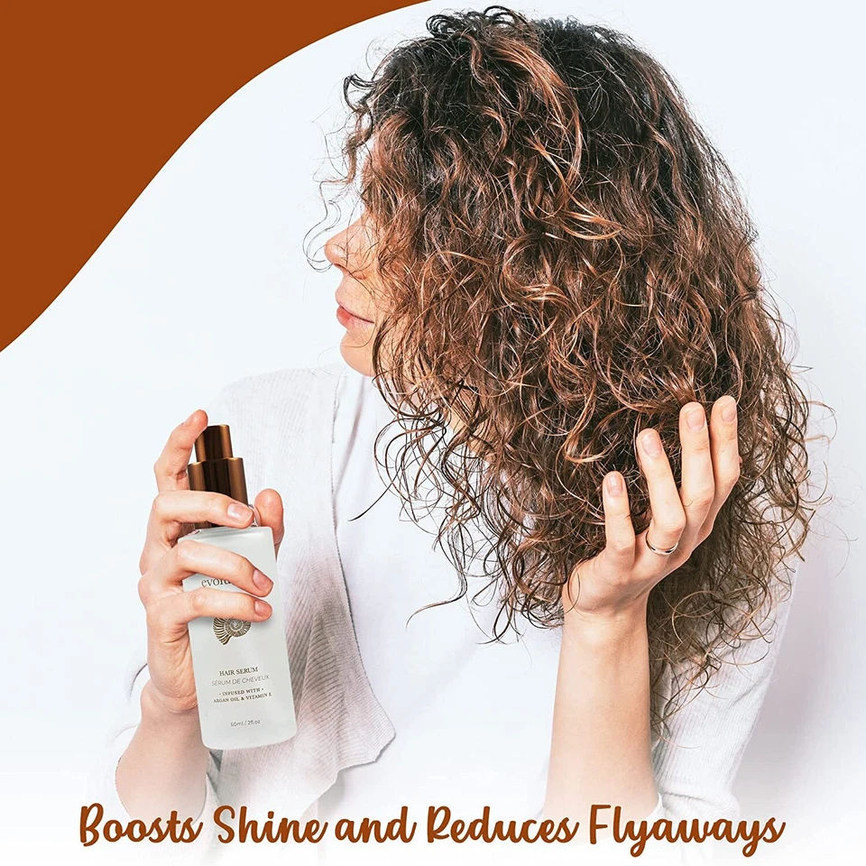 Evolution Natural Argan Oil & Vitamin E Hair Pumped Serum For Hair Growth 2 Pack - Image 3 of 4