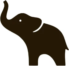 Elephant Two Pack 3" Black Vinyl Decal Car Truck Window Laptop Notebook Tumblers