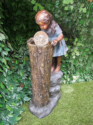 Gartenbrunnen, Terrassenbrunnen, Zhisheng Die Zauberin inkl. Pumpe, Beleuchtung