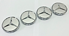 Hub cap set original Mercedes glossy silver 3...