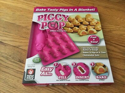 Piggy Pop Pancake Pigs in a Blanket Silicone Baking Mold Pan As Seen on TV