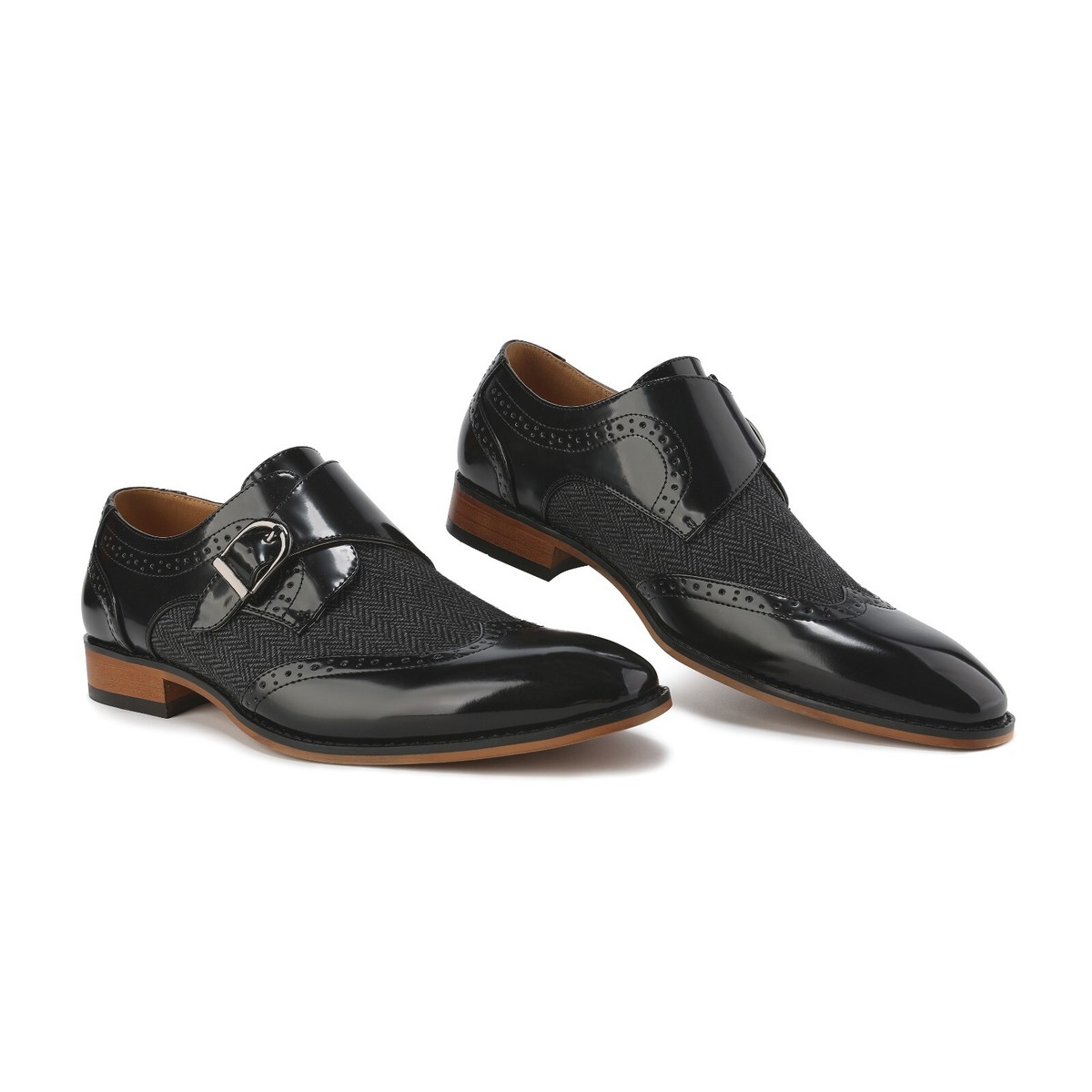 Gino Vitale Men's Monk Strap Herringbone Dress Shoes | eBay Gino Vitale Men's Monk Strap Herringbone Dress Shoes | eBay