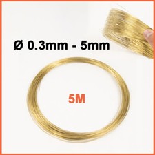 Bare Brass Round Wire Unplated Diameter  0.3mm - 5mm Wire Craft / Jewelry Making