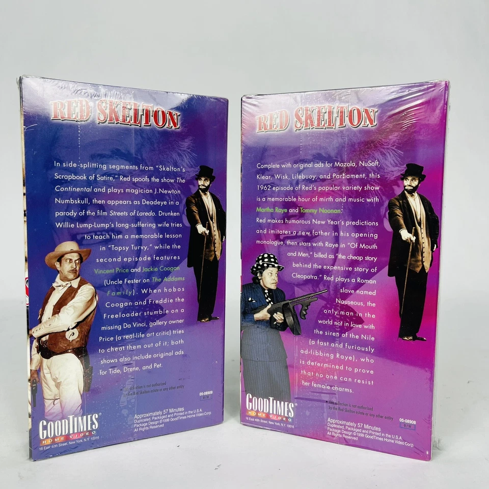 Red Skelton VHS 2 Pack Martha Raye And Vincent Price 1999 Vintage - Image 2 of 4