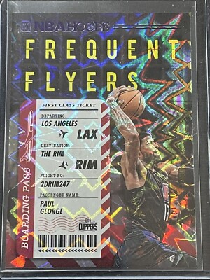 Paul George 2020-21 NBA Hoops Purple Explosion Frequent Flyers   