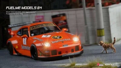 1/64 Fuelme Porsche 993 Rocket Bunny RWB Jagermeister Ltd 999 pcs