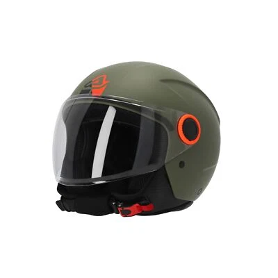 CASCO Jet Acerbis Brezza Moto Scooter Vert Militaire Mat Homologué ECE 2206 - Photo 1/4