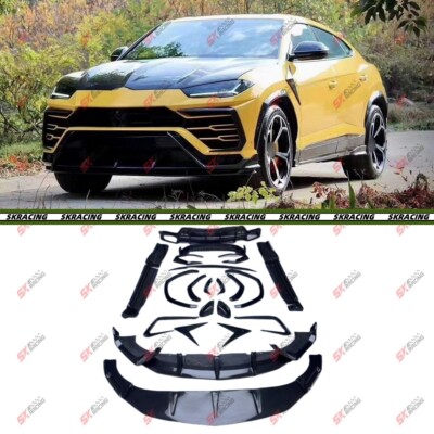 For Lamborghini URUS Carbon Fiber Front Rear Bumper Lip Spoiler Side Skirts Kits