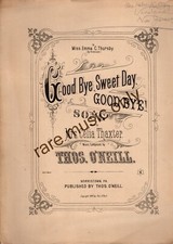 1880 Good Bye Sweet Day Good Bye by Thaxter and O'Neill - Very Rare