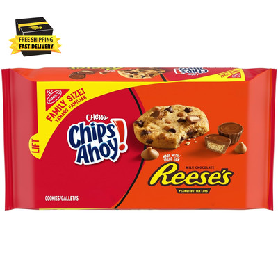 Chewy Chocolate Chip Cookies with Reese'S Peanut Butter Cups, Family Size, 14.25