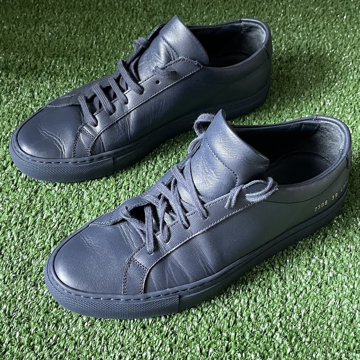 Common Projects Achilles Leather Sneakers - Men - Navy EU 39  display picture 3