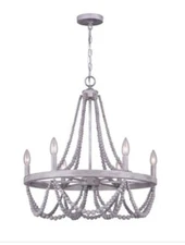 Six Light Chandelier In Gray By Canarm From The Kipling Collection
