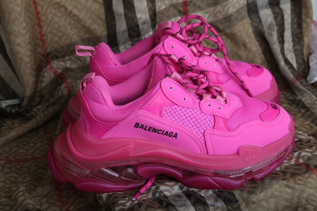 Balenciaga Authentic Triple S Pink $1090 Clear Sole Size 10 Balenciaga Authentic Triple S Pink $1090 Clear Sole Size 10