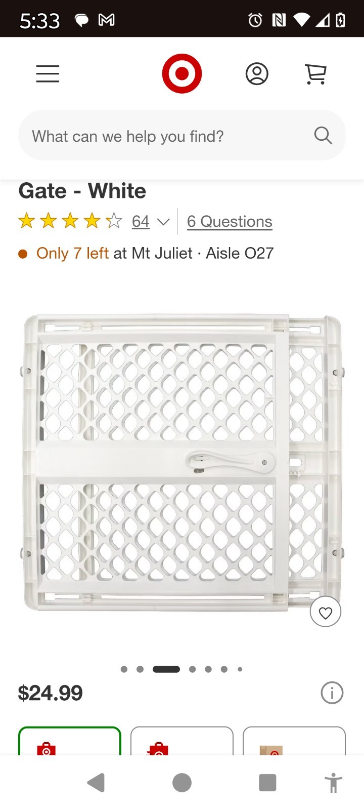 Toddleroo by North States, White Baby Gate