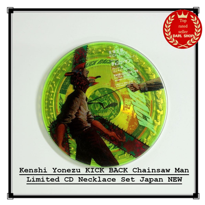 Kenshi Yonezu KICK BACK Chainsaw Man Limited CD Necklace Set Japan