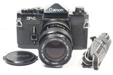 AS IS Canon F-1 35mm SLR Film Camera + FD 135mm F/3.5 S.C MF Lens From Japan