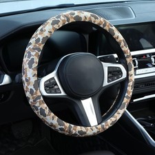 Tan Duck Camo Steering Wheel Cover 14.515 Inch For Most Cars Trucks Suvs