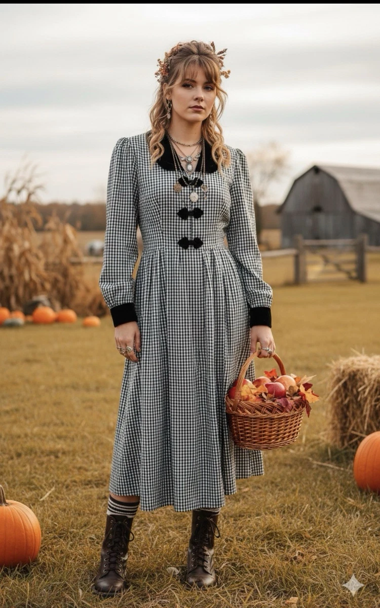 vintage button down dress Glamour Turndown Collar Buttons 1950s Style Short Sleeves Medium Yellow Rockabilly Dress Below The Knee Length Package Content Vintage Plaid Button Down Tie
