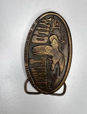 Vintage Austin Nichols Wild Turkey Oval Belt Buckle 1974 Bergamot Brass Works 