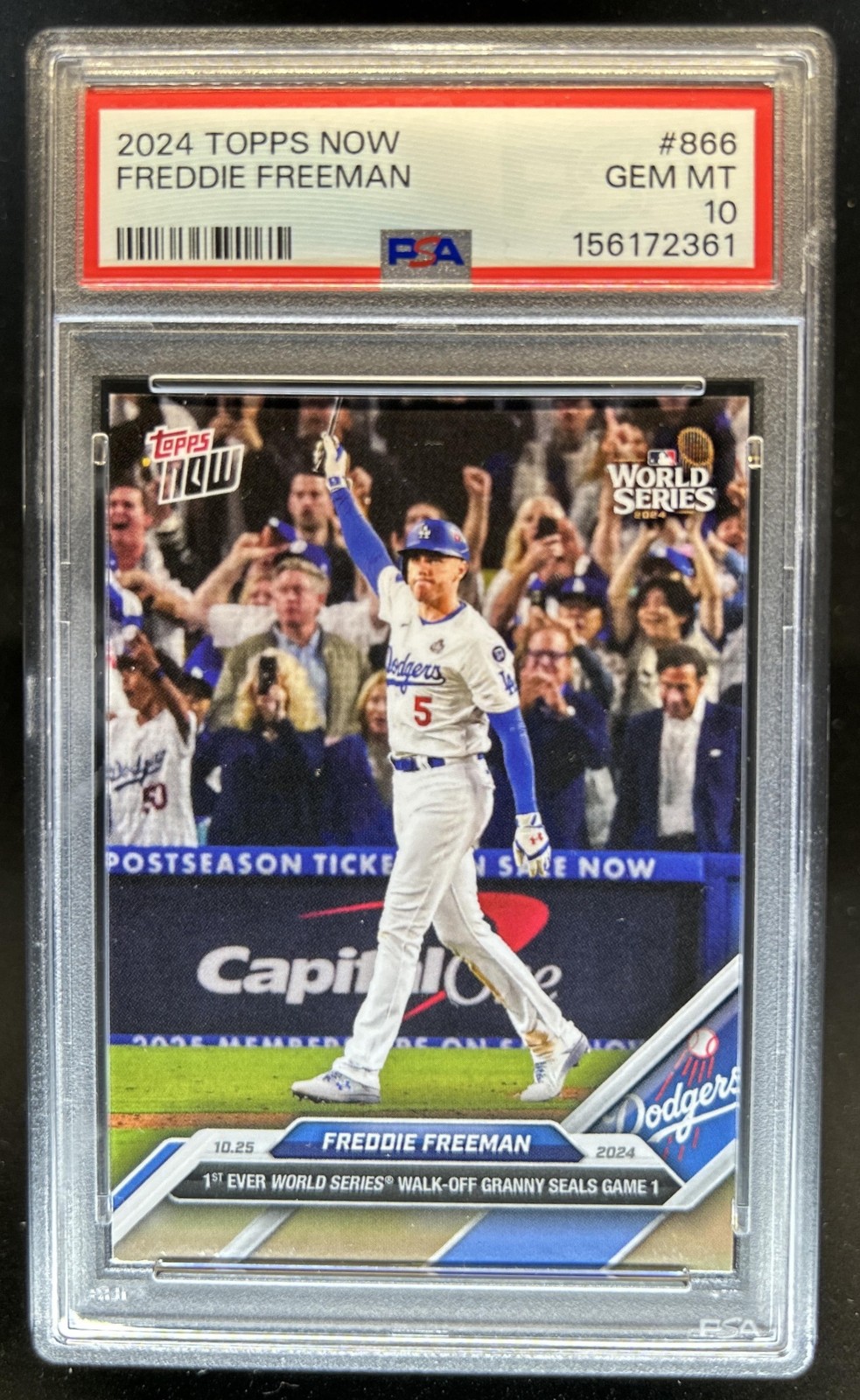 2024 Topps Now Freddie Freeman #866 Dodgers PSA 10 GEM MINT
