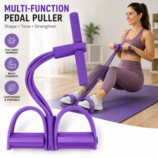 Resistance Bands 4 Tube Pedal Exercise Bands Pull Rope Home Gym Fitness Yoga Sit