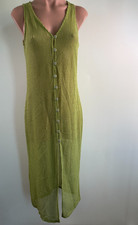 No Name Beach Cover Up Button Up Knit Maxi Dress Green Size S NWOT