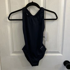 NWT Dolfin Women’s Solid Performance Back Swimsuit, Size 30, Blue