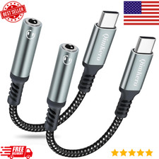 USB-C to 3.5mm Headphone Jack Adapter 2-Pack Type C to AUX for iPhone Samsung