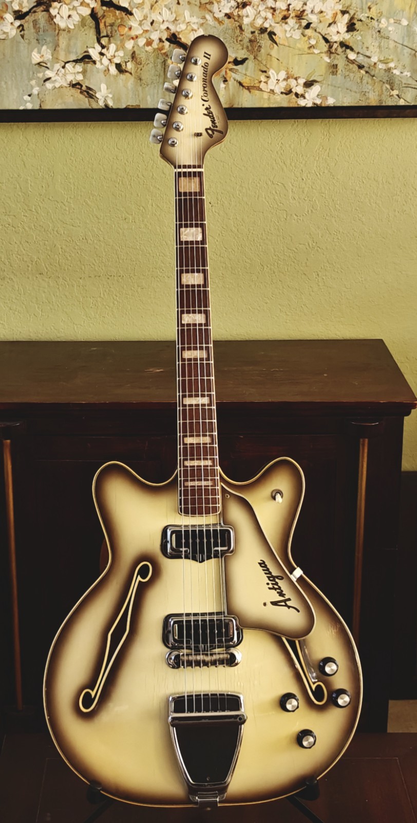 1967 Fender Coronado II Antigua Finish Vintage Hollowbody w /  OHSC + Appraisal