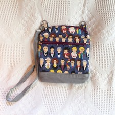 Handmade Doctor Who Crossbody Purse, Adjustable Straps, Roomy Fandom Handbag