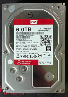 Western Digital Red Pro internal hard drive 6 TB 7200 RPM 256 MB 3.5" Serial ATA