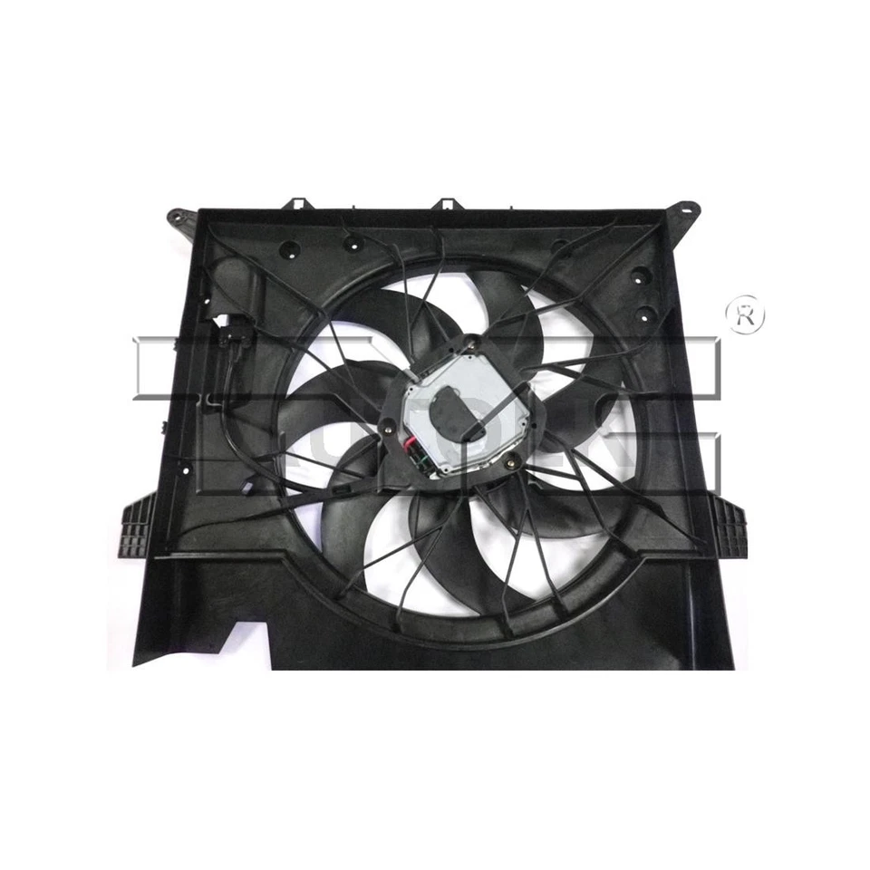 Ventilador de radiador y condensador doble TYC para Volvo XC90 2003 2004 2005 2006 2007 Foto 3 de 4