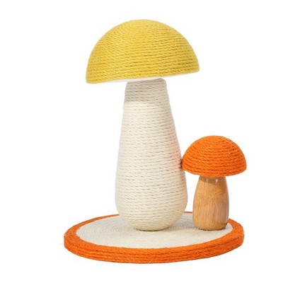 Cat Scratching Post Claw Grinding Interactive Mushroom Shape Sisal Kitten Cl SET