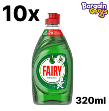 10 x Fairy Original Washing Up Liquid 320ml 5.31 per litre