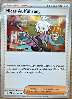 *Pokemon-Einzelkarten- 081/086 Micas Aufführung - Wachsendes Chaos - NM, deutsch