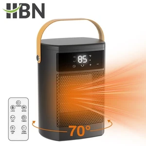 HBN Oscillation Space Chauffer avec télécommande, 1500W Portable électrique Space Chaudière