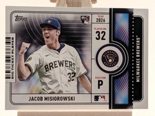 2026 Topps Series 1 Big Ticket Players Jacob Misiorowski RC #BTP-2 Brewers