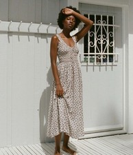 Doen Emmaretta Midi Dress Sea Salt Bedford Paisley – Medium