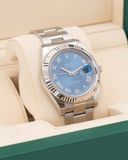Rolex Datejust II 41mm 116334 Blue Roman Dial Fluted Bezel Oyster 2015 6